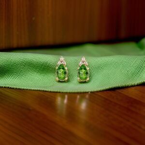 Natural Tourmaline Diamond Earrings 14k Gold 1.87 TCW Certified $2,950 210760
